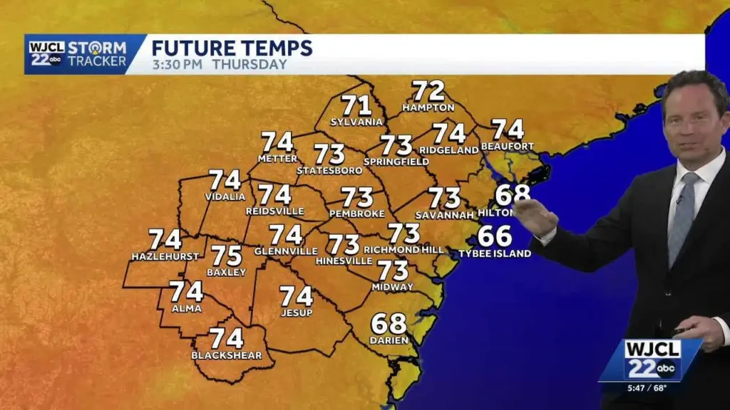 Warming up as the weekend nears across Southeast Georgia, Lowcountry