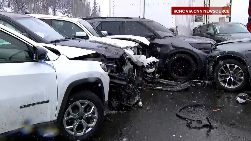 Pileup of about 70 vehicles on Interstate 70 in Colorado sends 8 to the hospital