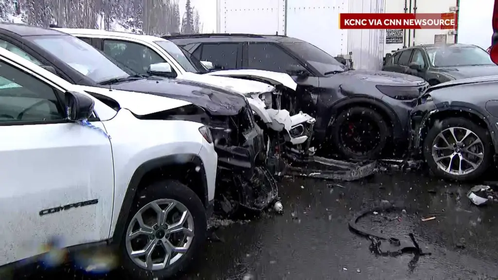 Pileup of about 70 vehicles on Interstate 70 in Colorado sends 8 to the hospital