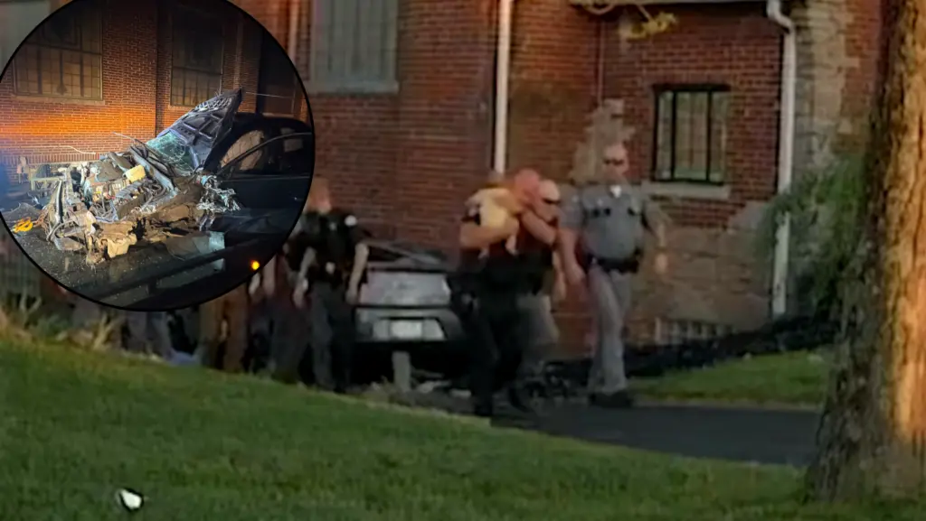 Dash cam video shows deputies rescue baby after chase ends in crash in Kentucky