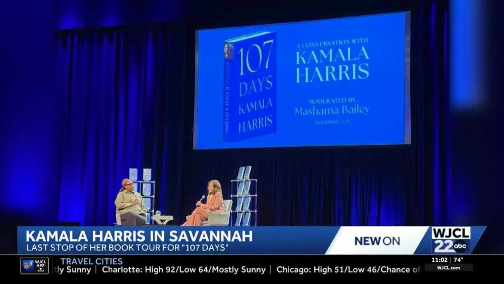 Kamala Harris talks foreign policy, Trump and Georgia midterms at Savannah tour stop