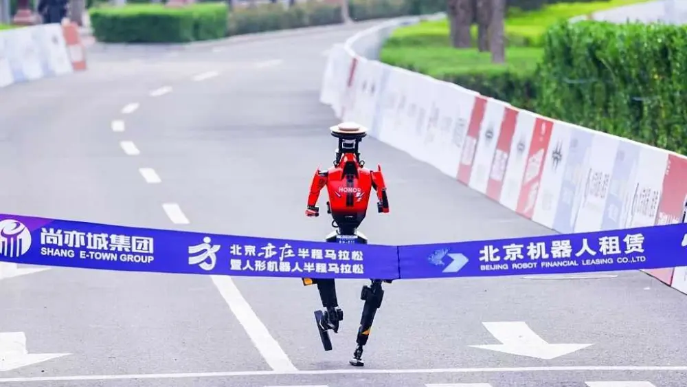 WATCH: Humanoid robot sprints to victory in China, beating the human half-marathon world record