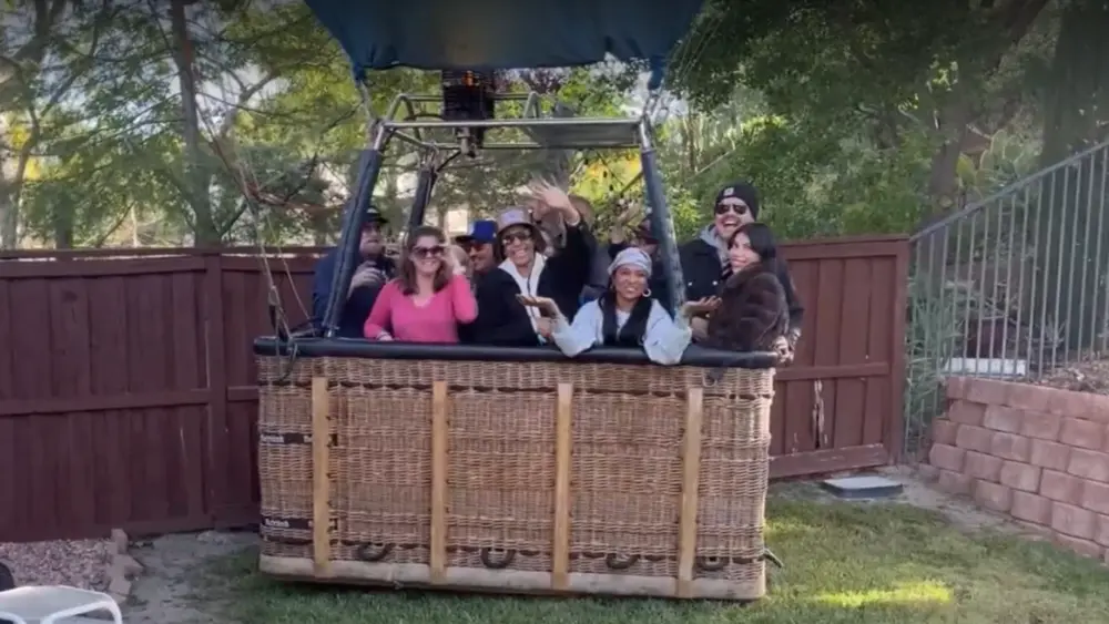 WATCH: Hot air balloon makes surprise landing in California homeowner’s backyard