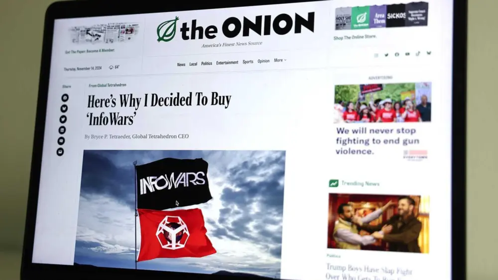 The Onion reaches new deal to take over Alex Jones' InfoWars