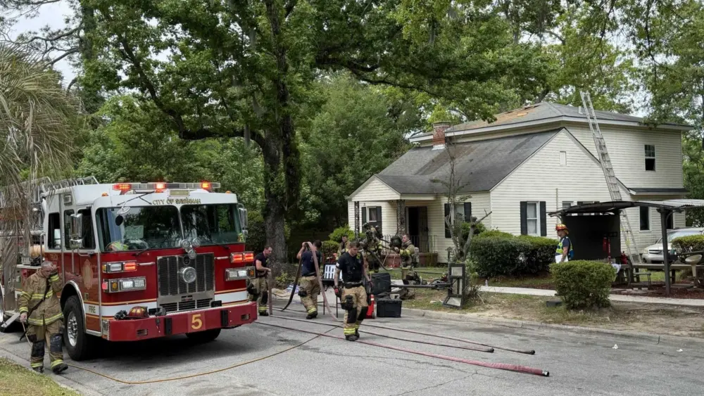 Officer spots smoke coming from Savannah home, crews save dog from fire