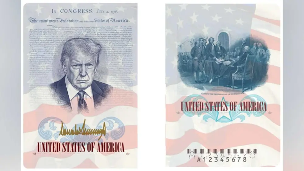 US to issue passports featuring picture of President Trump
