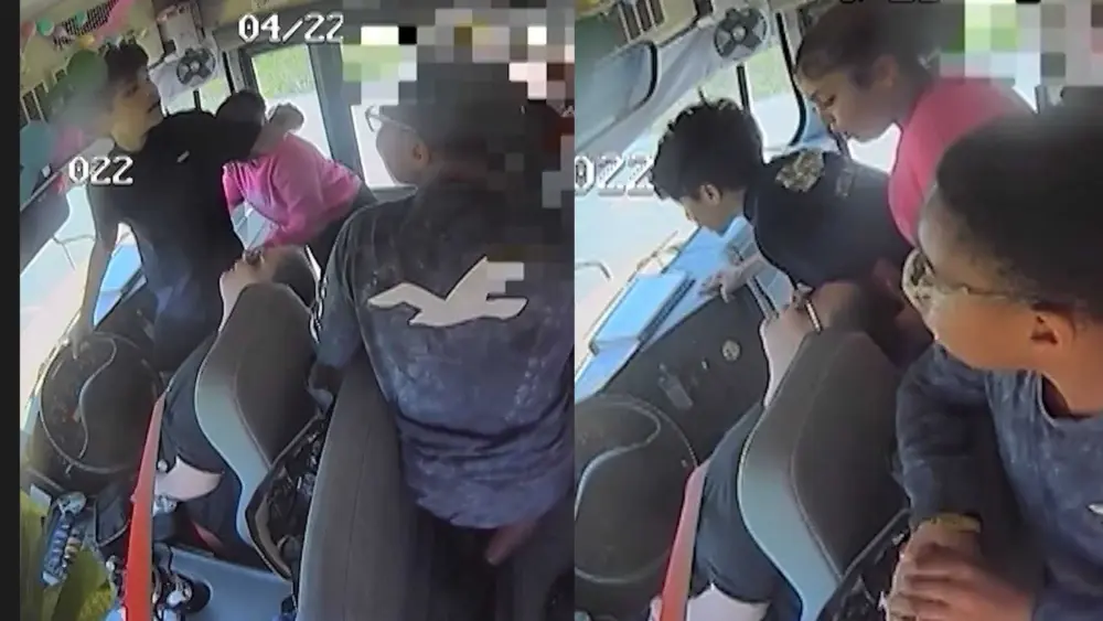 Watch: Middle school students stop runaway bus from crashing after driver blacks out