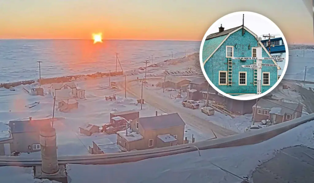 Alaskan town welcomes ‘midnight sun’ with final sunrise for 84 days