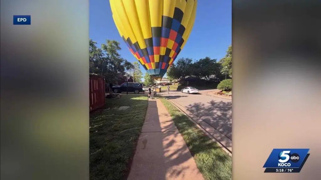 Hot air balloon pilot details landing in Oklahoma neighborhood street