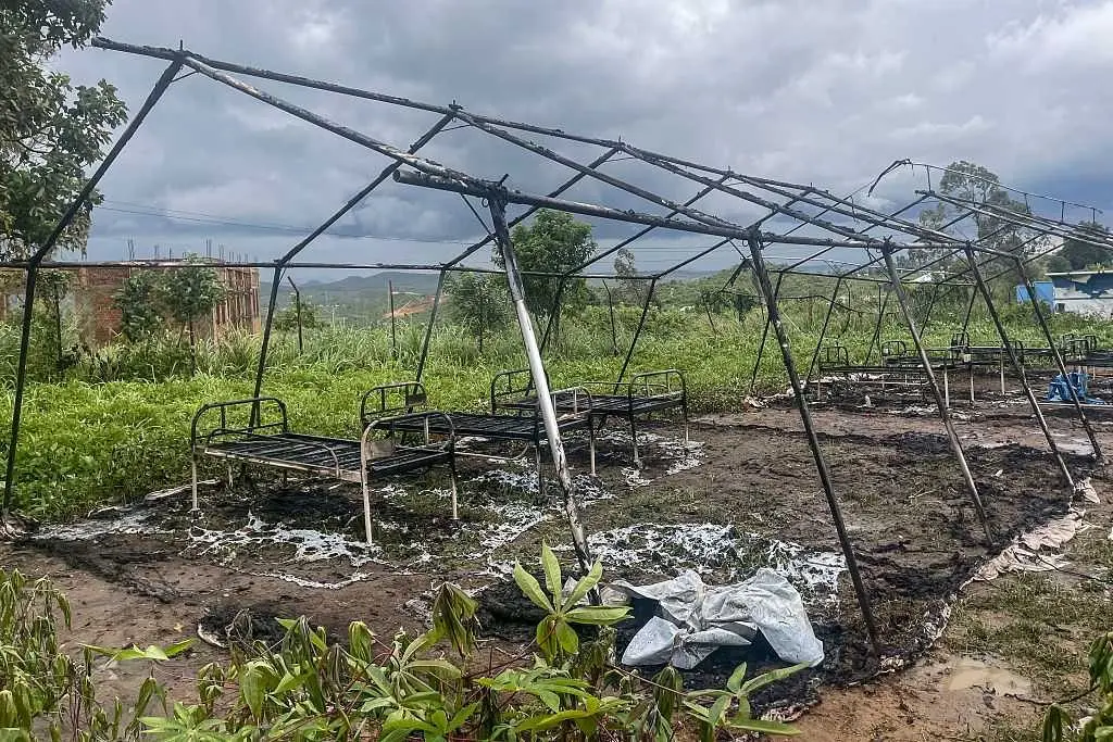 Residents burn an Ebola center in Congo as fear and anger grow over the outbreak