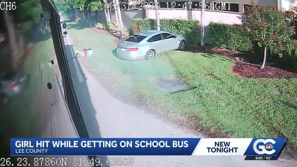 Video captures driver hitting 14-year-old girl with car while boarding her school bus