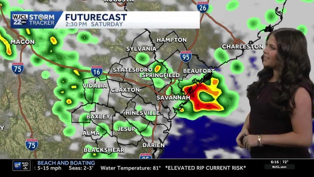 Showers and thunderstorms move into Southeast Georgia and the ...