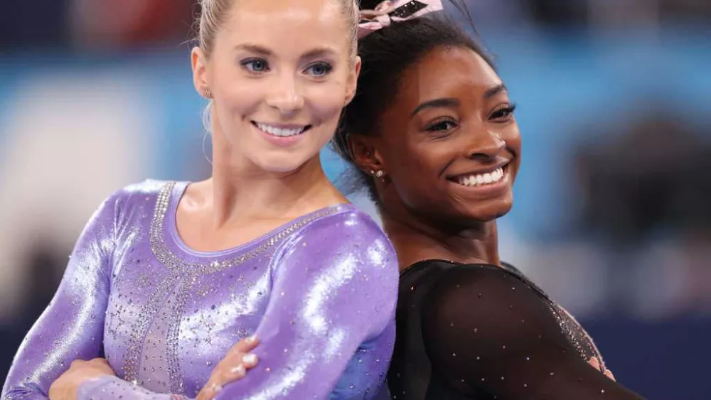 mykayla-skinner-and-simone-biles-of-team-united-states-pose-news-photo-1722441327548027