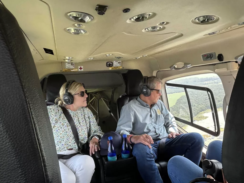 Gov. Kemp takes helicopter tour of Debby's damage in Southeast Georgia