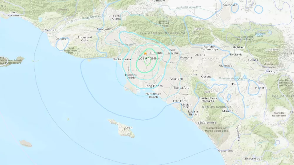 Earthquake with magnitude of 4.4 struck Los Angeles area, the USGS says