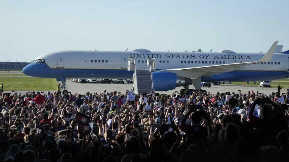 Trump falsely claims a crowd photo from Harris' campaign rally in Detroit was created using AI