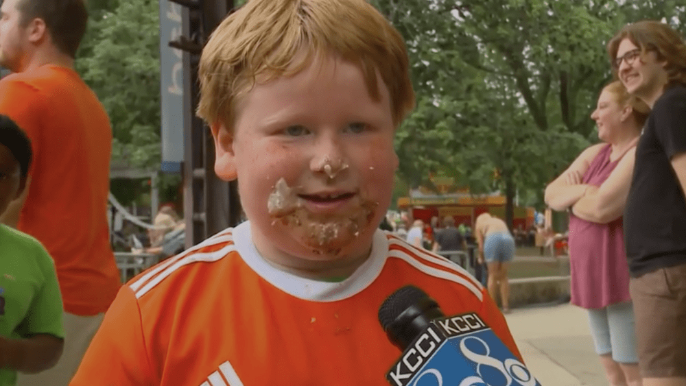 WATCH: 8-year-old pie-eating contest winner gives adorable interview