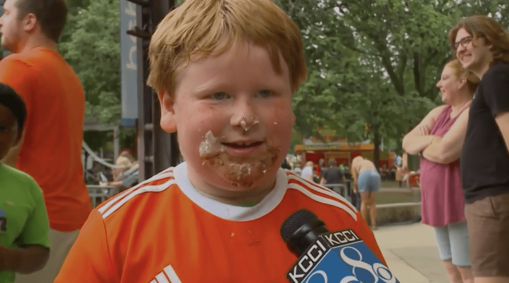 WATCH: 8-year-old pie-eating contest winner gives adorable interview