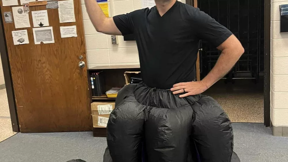 Why one middle school band director dresses up for his morning traffic duty