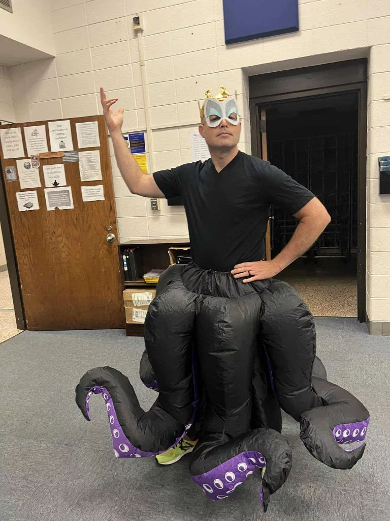 Why one middle school band director dresses up for his morning traffic duty