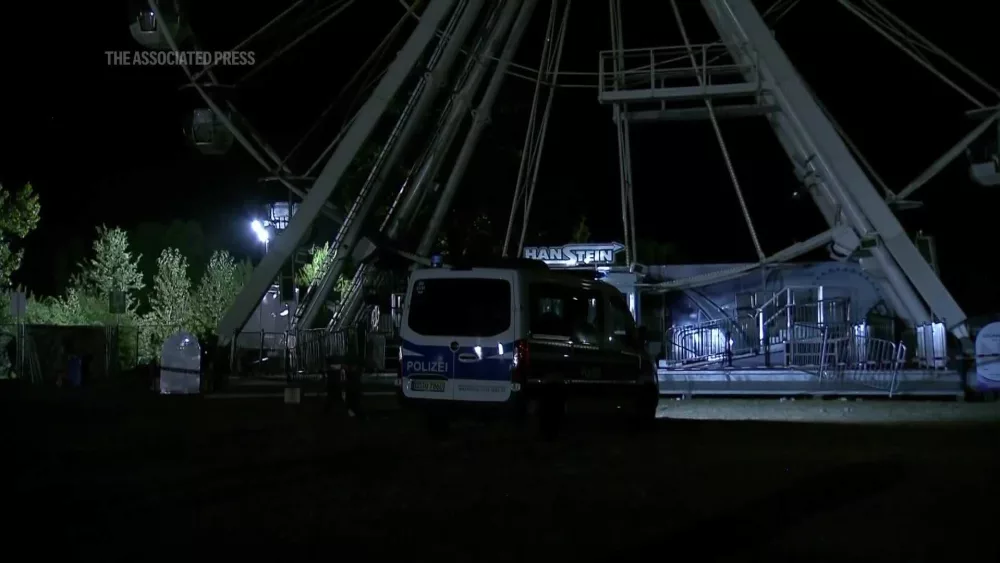 At least 23 injured when fire breaks out on a Ferris wheel in eastern Germany