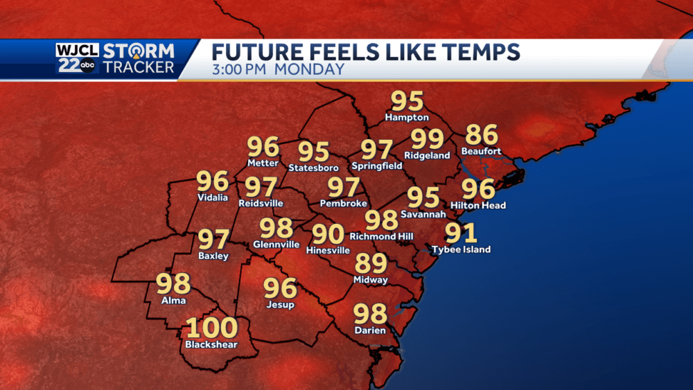 High humidity returns and feels like temperatures climb this week