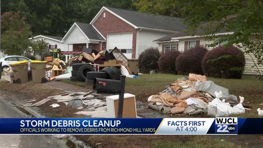 Post-Debby debris still sits on residents yards weeks after flooding