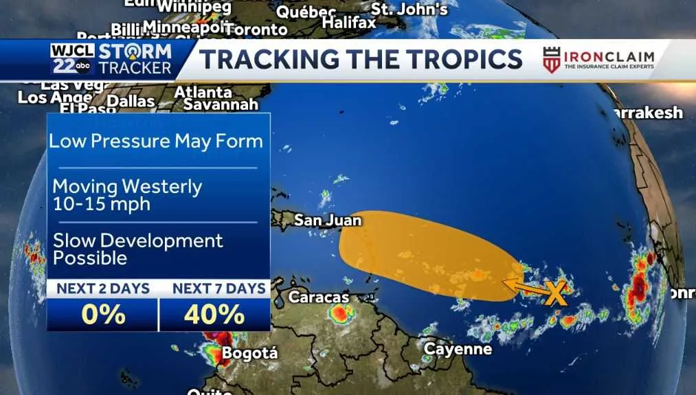 National Hurricane Center has increased the chance for development next week