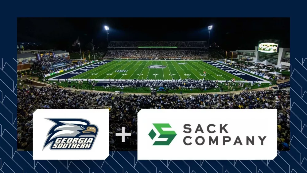 Georgia Southern and The Sack Company introduce On-Field Logo Sponsorship at Paulson Stadium