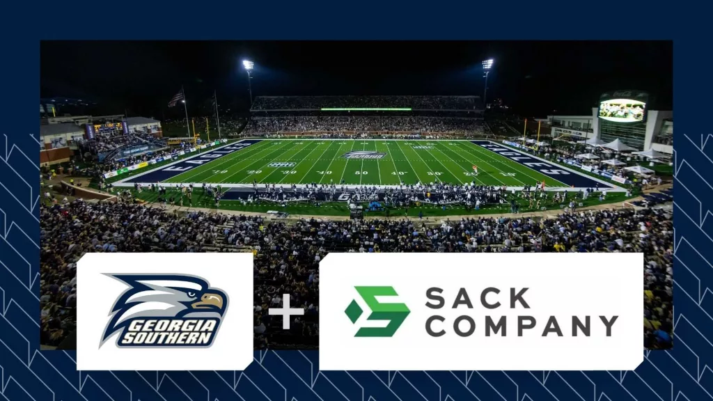 Georgia Southern and The Sack Company introduce On-Field Logo Sponsorship at Paulson Stadium