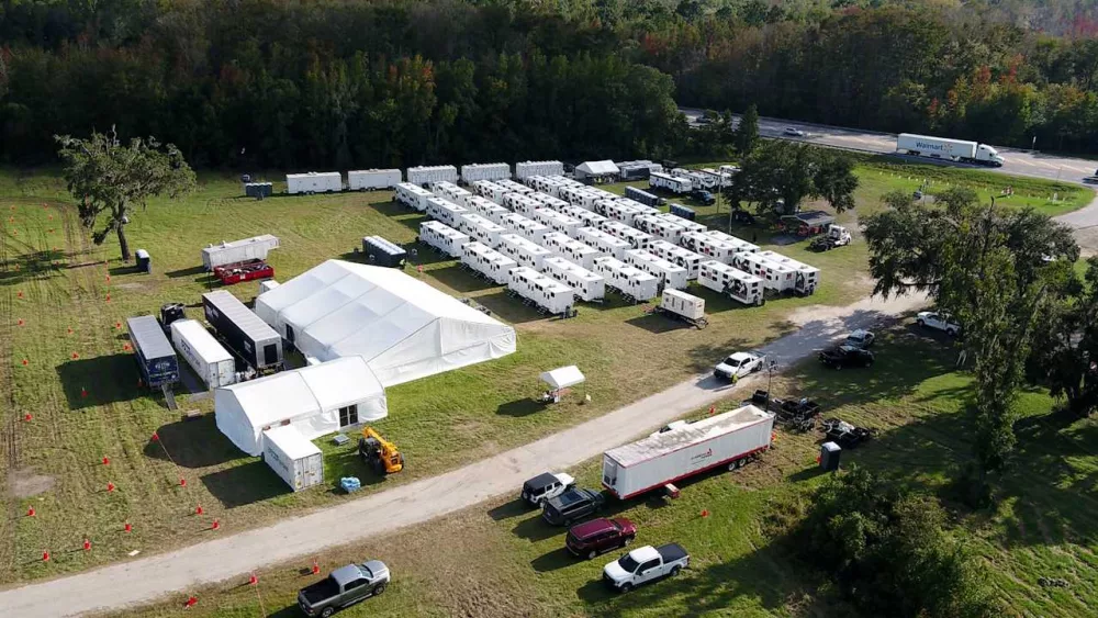 Power companies set-up mobile command stations in the Peach State