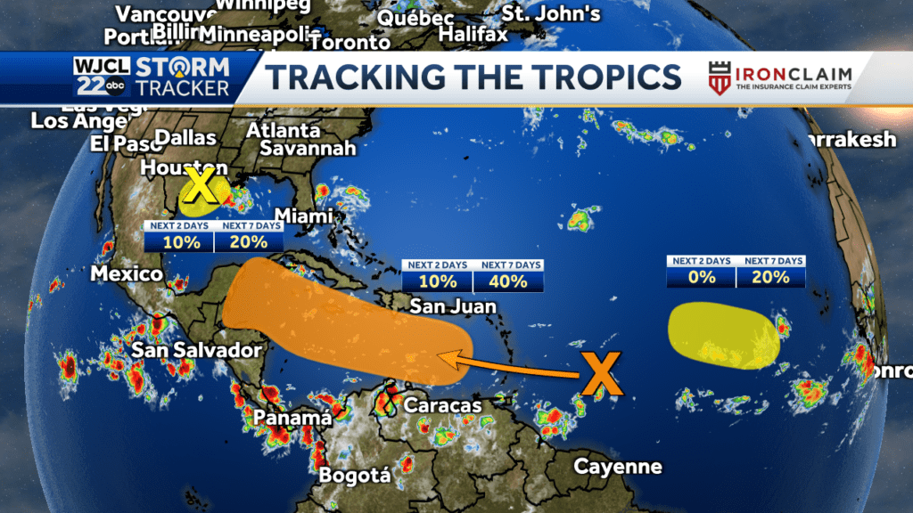 It's getting busy in the tropics with three areas of interest