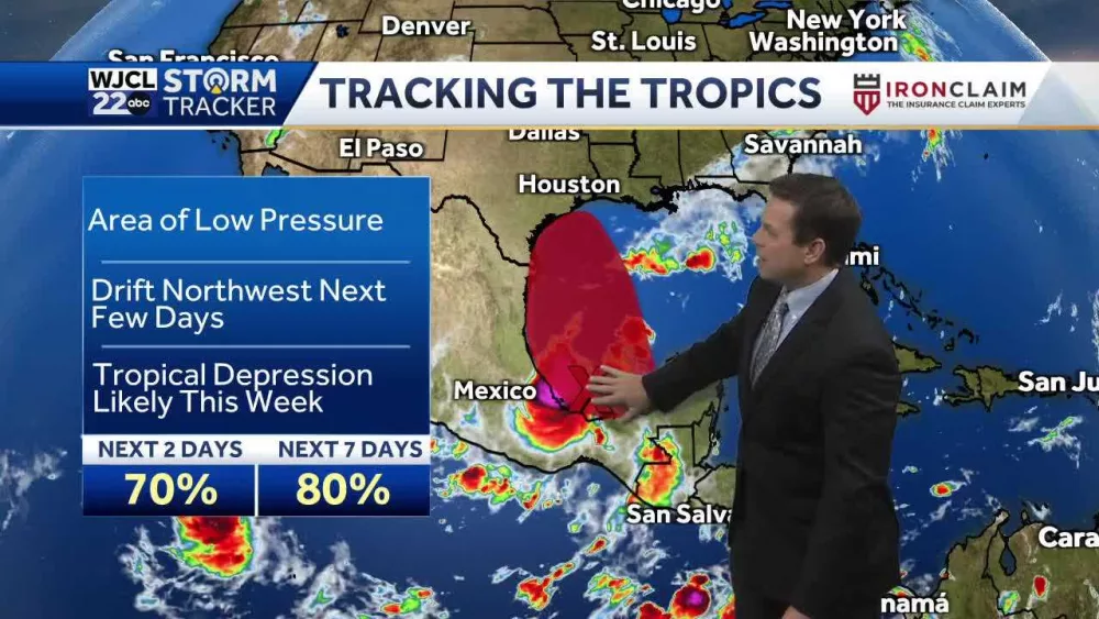 Tropical development likely in the Gulf and tracking 2 other areas