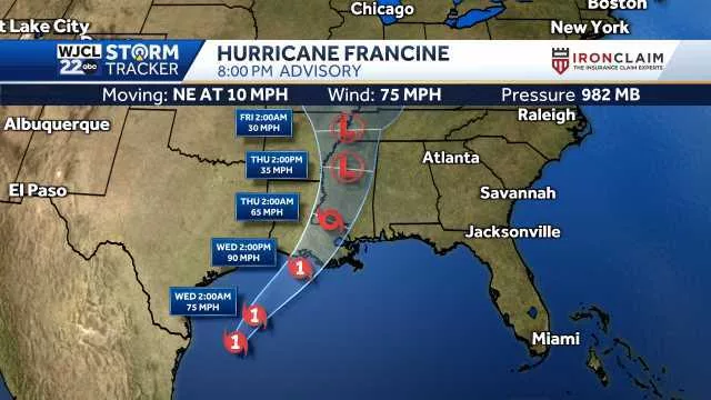 Tracking Francine & two other areas of interest in the Atlantic Basin