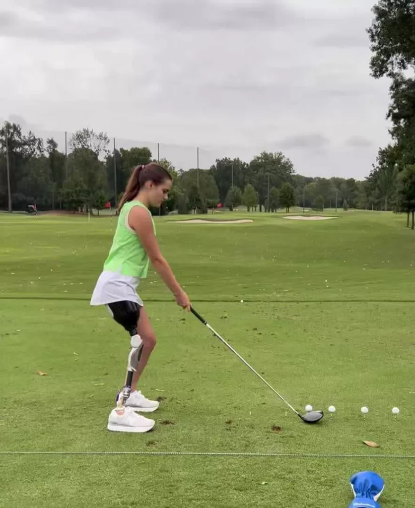 WATCH: Double amputee hits golf balls three months after shark attack