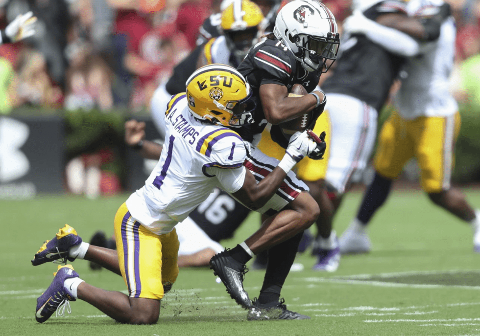Williams’ late touchdown rescues No. 16 LSU in 36-33 win at South Carolina on Saturday