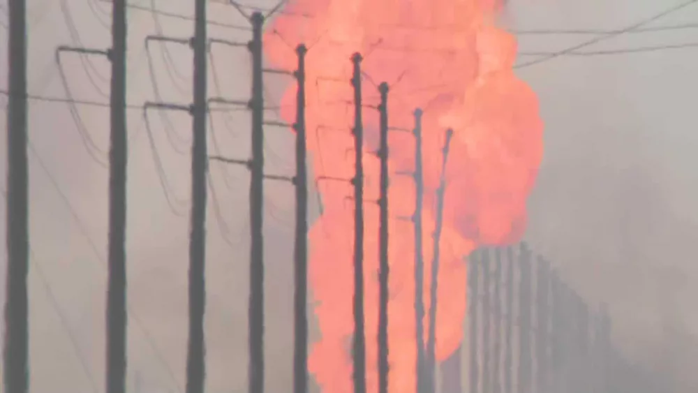 Massive pipeline fire burning near Houston began after a vehicle struck a valve, officials say