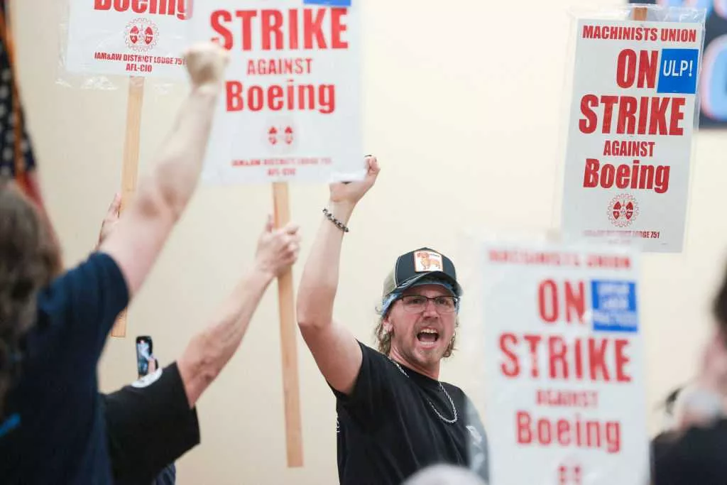 Boeing to reduce executive pay, furlough nonunion workers during strike