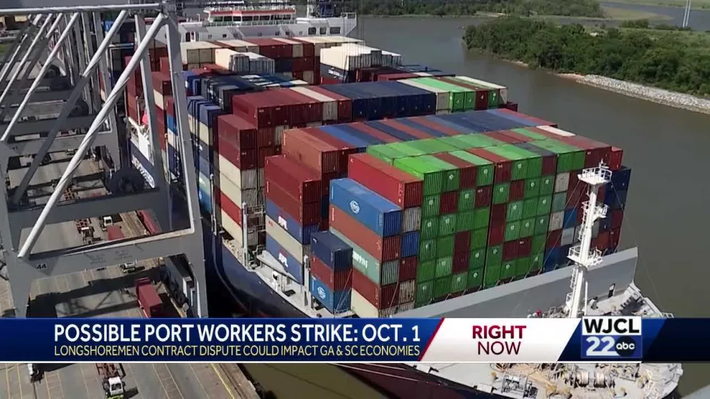 Port workers in Savannah could strike as soon as October 1