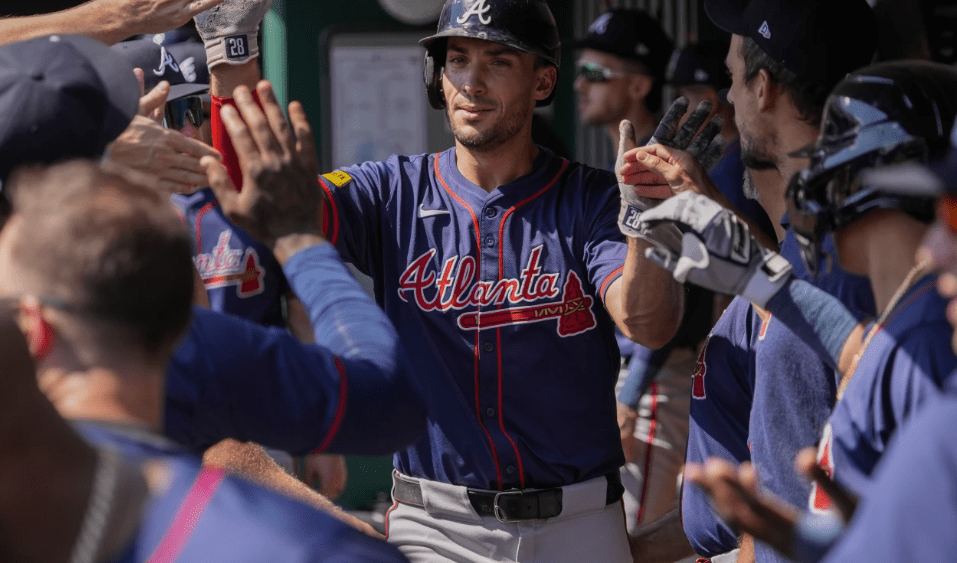 Olson homers twice and Sale wins his major league-leading 18th as the Braves rout the Reds 15-3