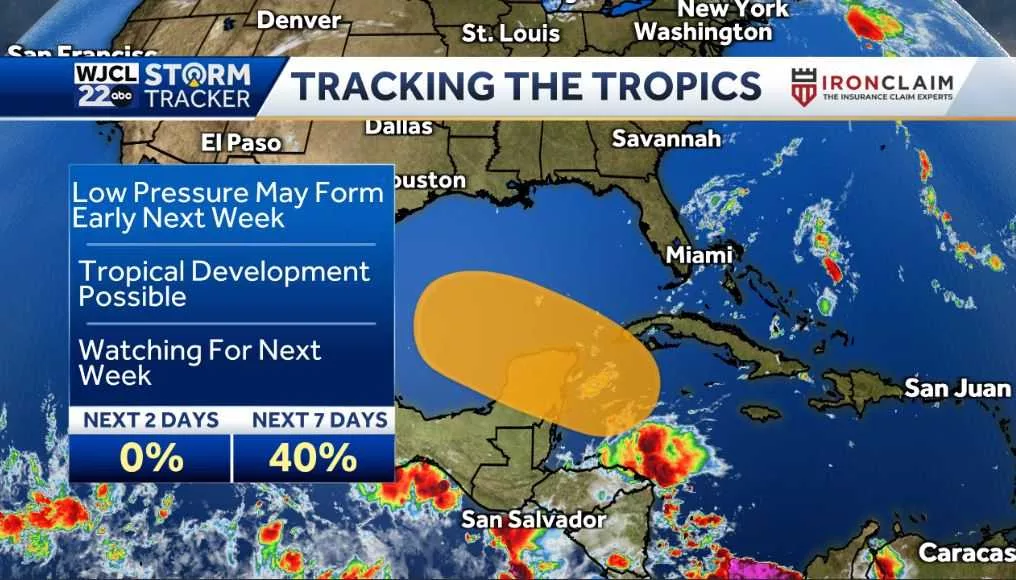 Tropical system to development next week in the Gulf of Mexico