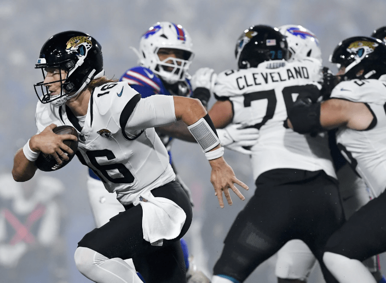 Josh Allen throws 4 TD passes and the Bills roll to a 47-10 win over the unraveling Jaguars