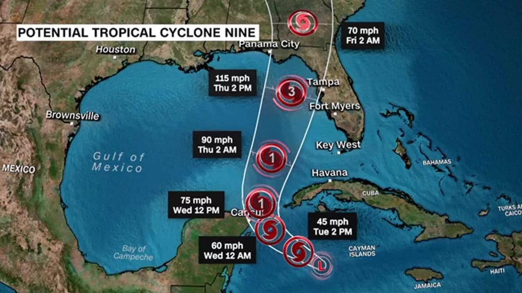 Hurricane, storm surge watches issued for Gulf Coast ahead of Helene's impact