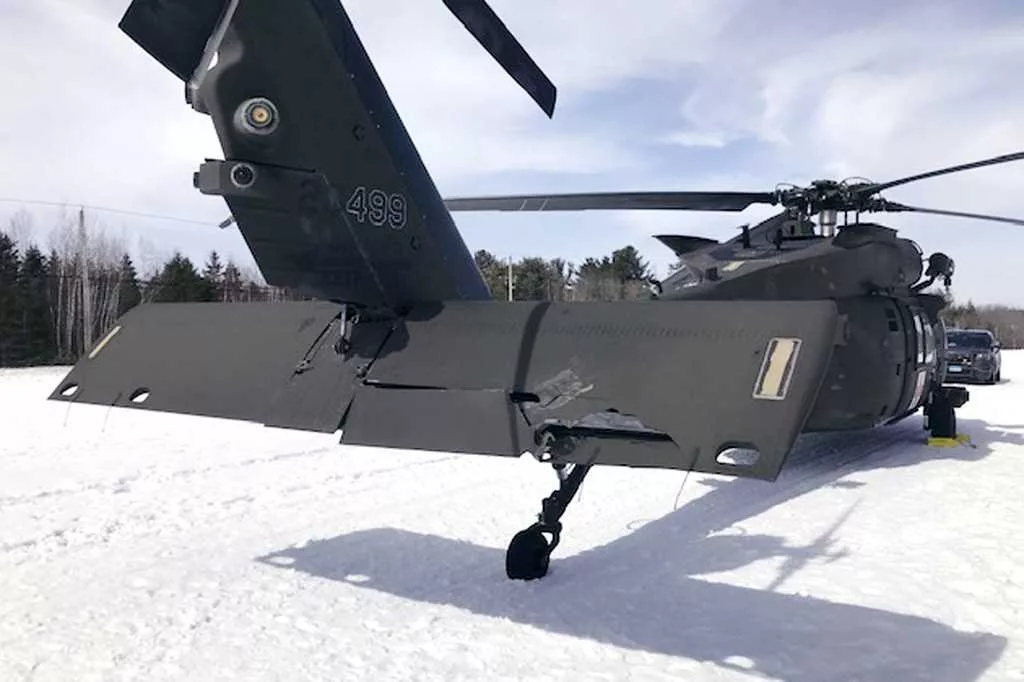 Snowmobiler who crashed into parked Black Hawk helicopter awarded $3 million