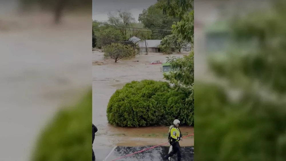 WATCH: House floating away and collapsing in North Carolina as Helene floods area