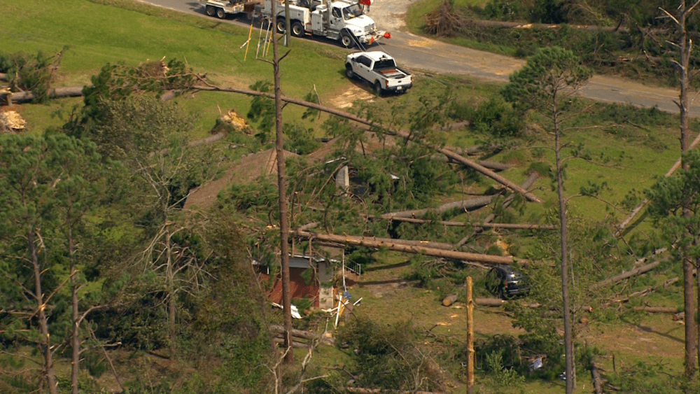 Sky22 finds damage from Helene in Hazlehurst