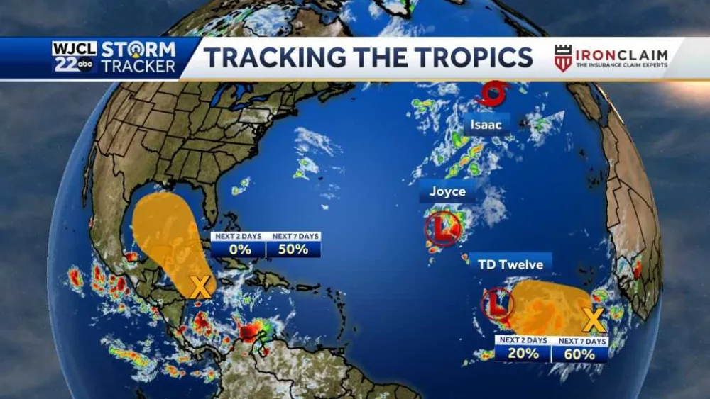 Busy in the tropics with Tropical Storm Kirk has formed and development possible in the Gulf