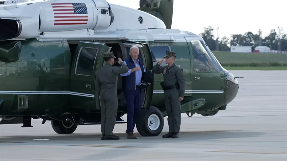 Video: President Biden gets aerial tour of Hurricane Helene damage in South Carolina