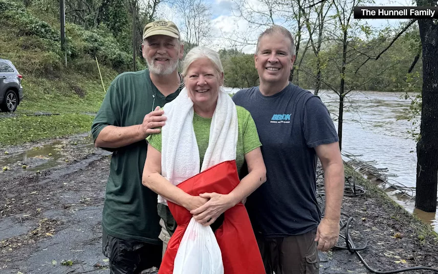 Video shows attendees of a North Carolina wedding rehearsal dinner rescue woman from floodwaters