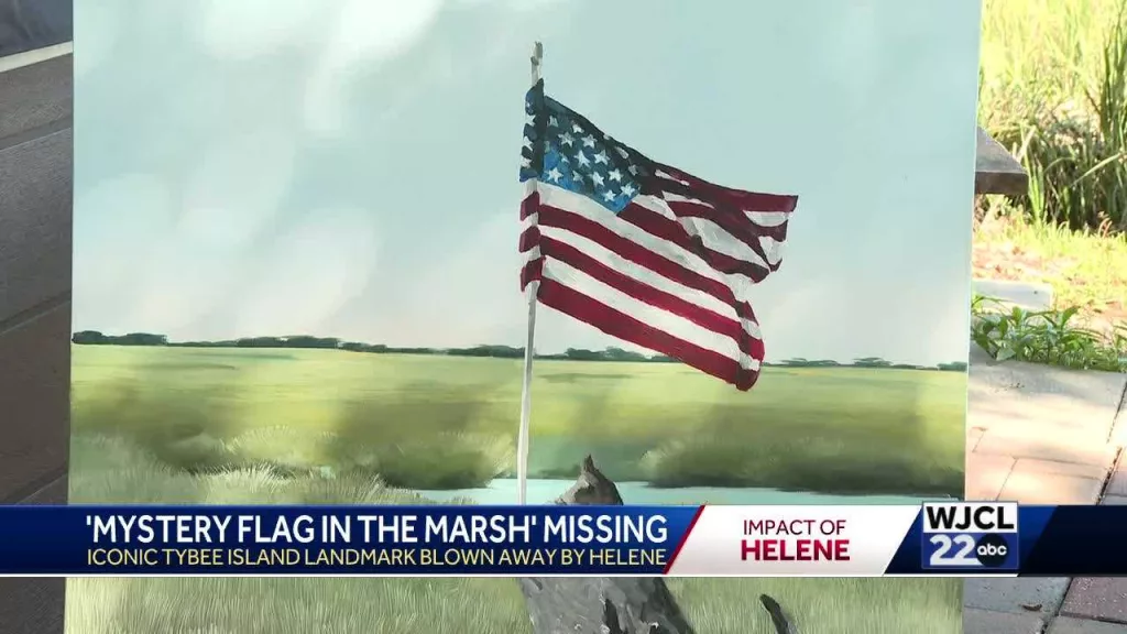 'Mystery Flag in the Marsh' vanishes after Hurricane Helene; Tybee Island unites to bring It back